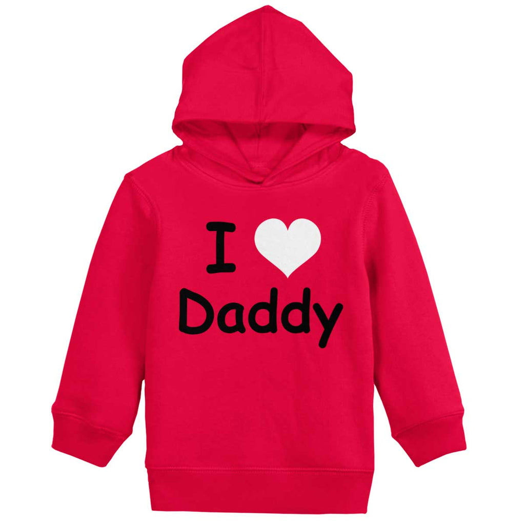 I Heart Daddy Toddler Pullover Hoodie-Direct To Garment Print-Brisco Baby