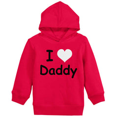 I Heart Daddy Toddler Pullover Hoodie-Direct To Garment Print-Brisco Baby