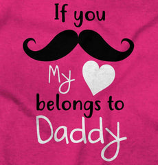 If You Mustache, It's Daddy Romper Bodysuit-Direct To Garment Print-Brisco Baby