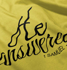 He Answered Romper Bodysuit-Direct To Garment Print-Brisco Baby