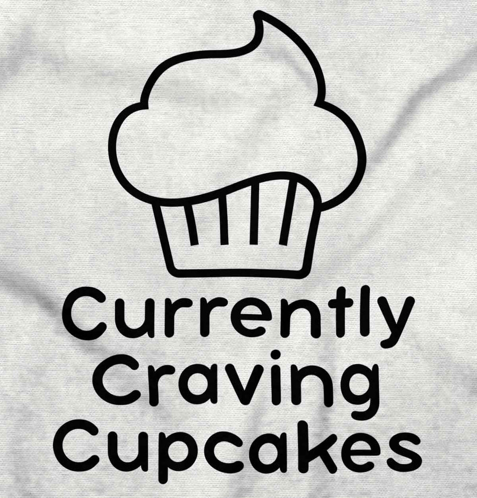 Currently Craving Cupcakes Maternity T-Shirt-Direct To Garment Print-Brisco Baby