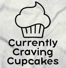 Currently Craving Cupcakes Maternity T-Shirt-Direct To Garment Print-Brisco Baby