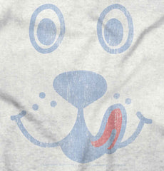Distressed Puppie Trimmed White Snap Bib-Direct To Garment Print-Brisco Baby