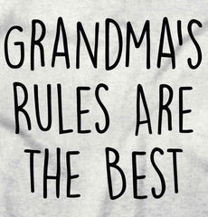 Grandma's Rules Are The Best Infant Baby Bib-Direct To Garment Print-Brisco Baby