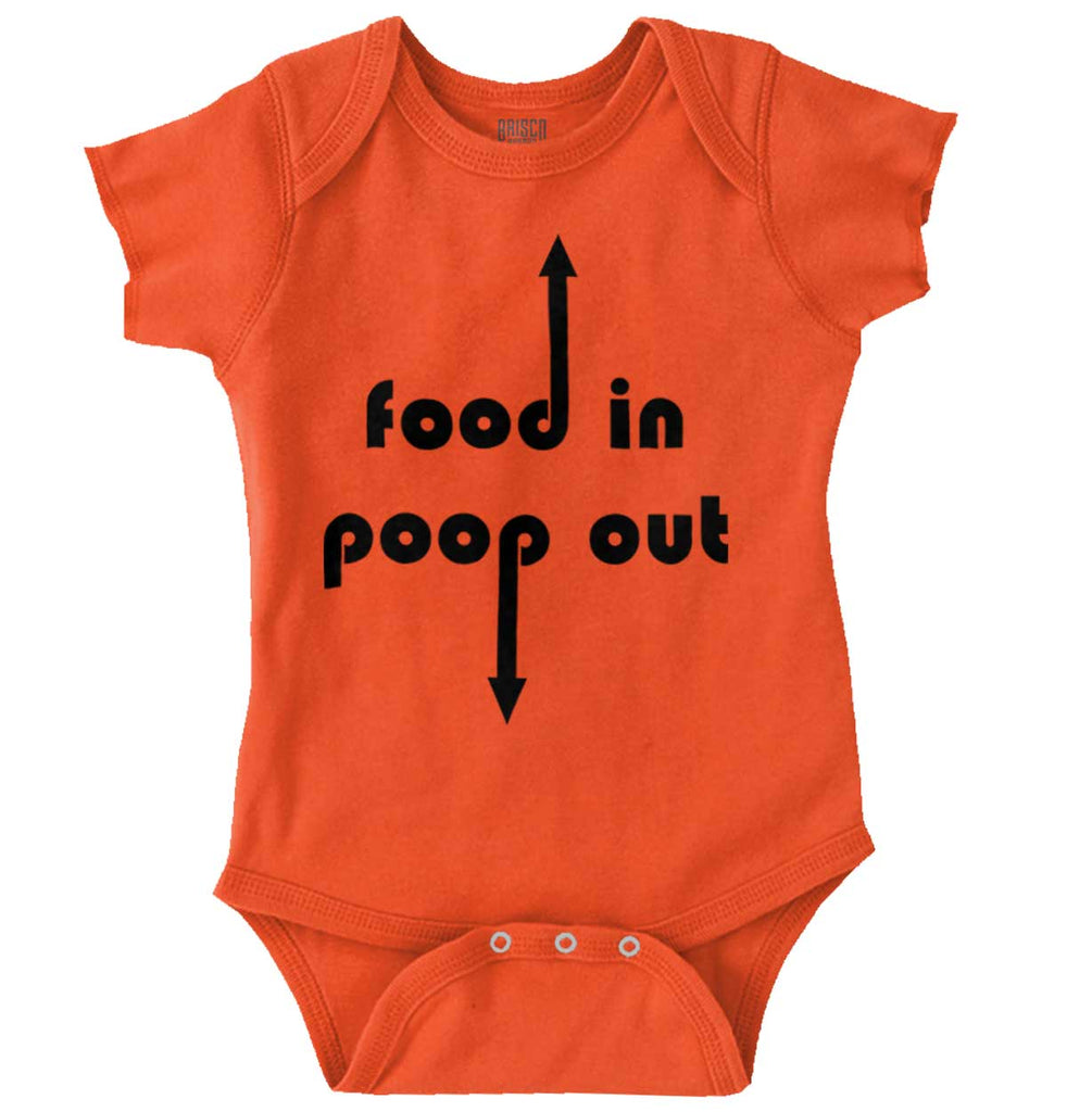 Poop out Romper Bodysuit-Direct To Garment Print-Brisco Baby