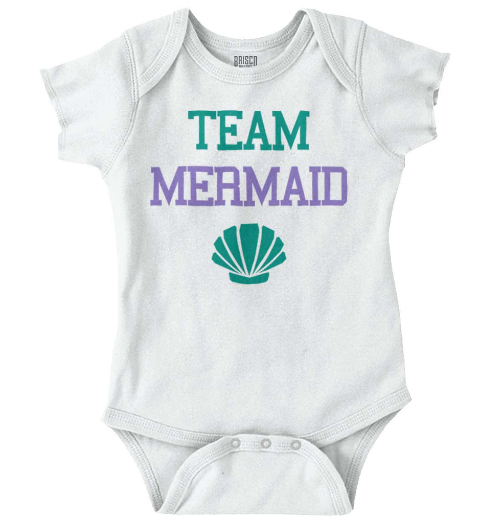 Team Mermaid Romper Bodysuit-Direct To Garment Print-Brisco Baby