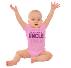Mess With My Uncle Romper Bodysuit-Direct To Garment Print-Brisco Baby