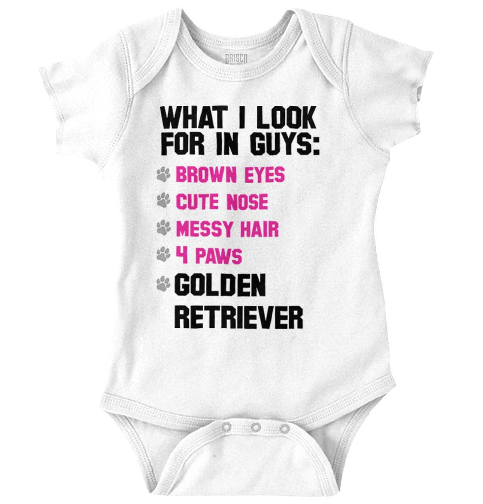 Golden Retriever Romper Bodysuit-Direct To Garment Print-Brisco Baby