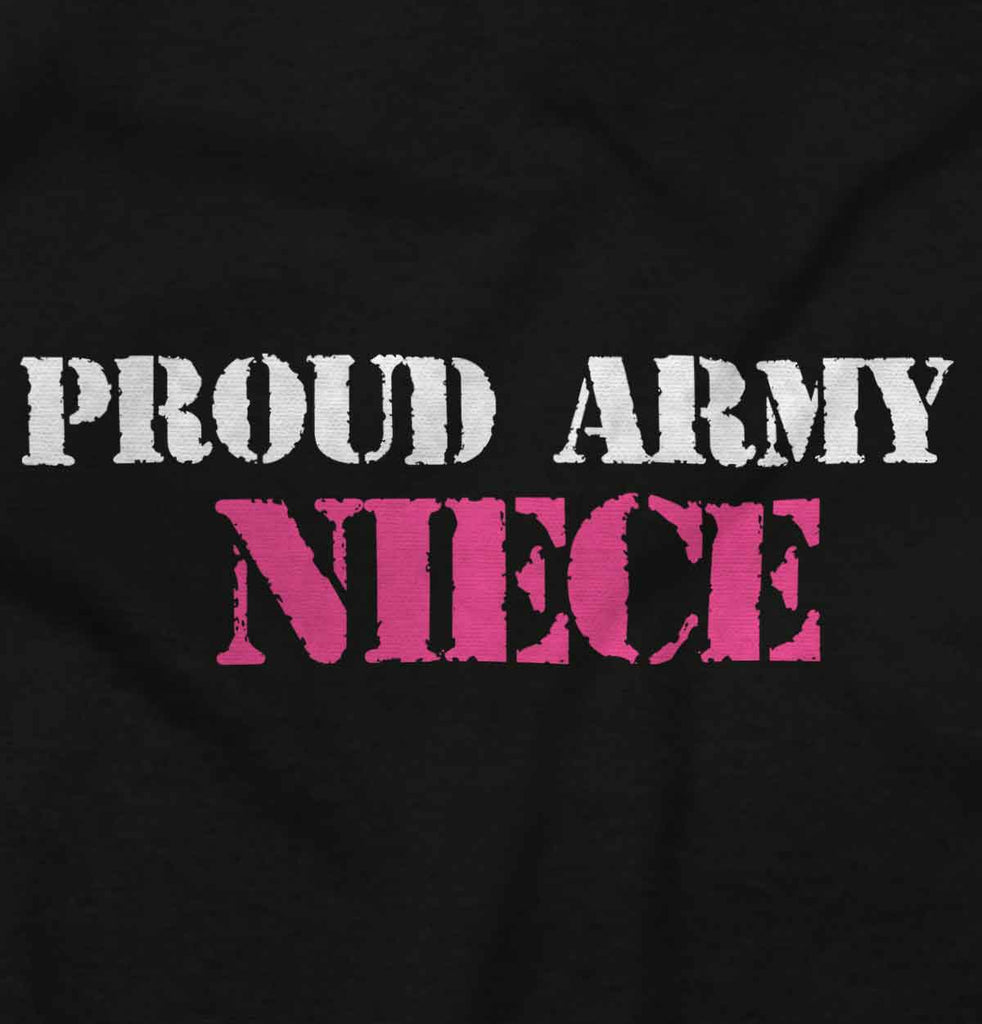 Proud Army Niece Romper Bodysuit-Direct To Garment Print-Brisco Baby