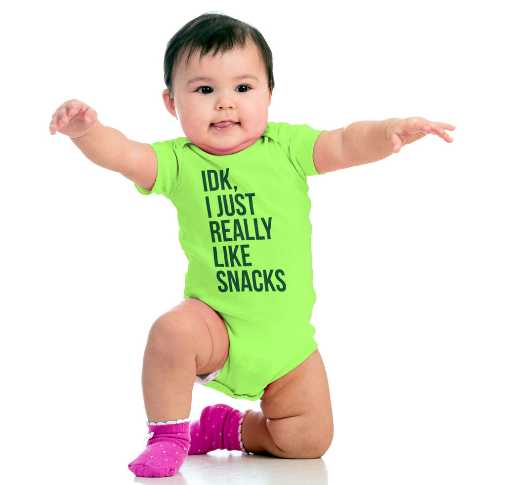 Really Like Snacks Romper Bodysuit-Direct To Garment Print-Brisco Baby