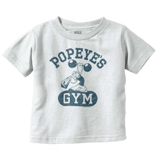 Popeye's Gym Infant Toddler T Shirt-Direct To Garment Print-Brisco Baby