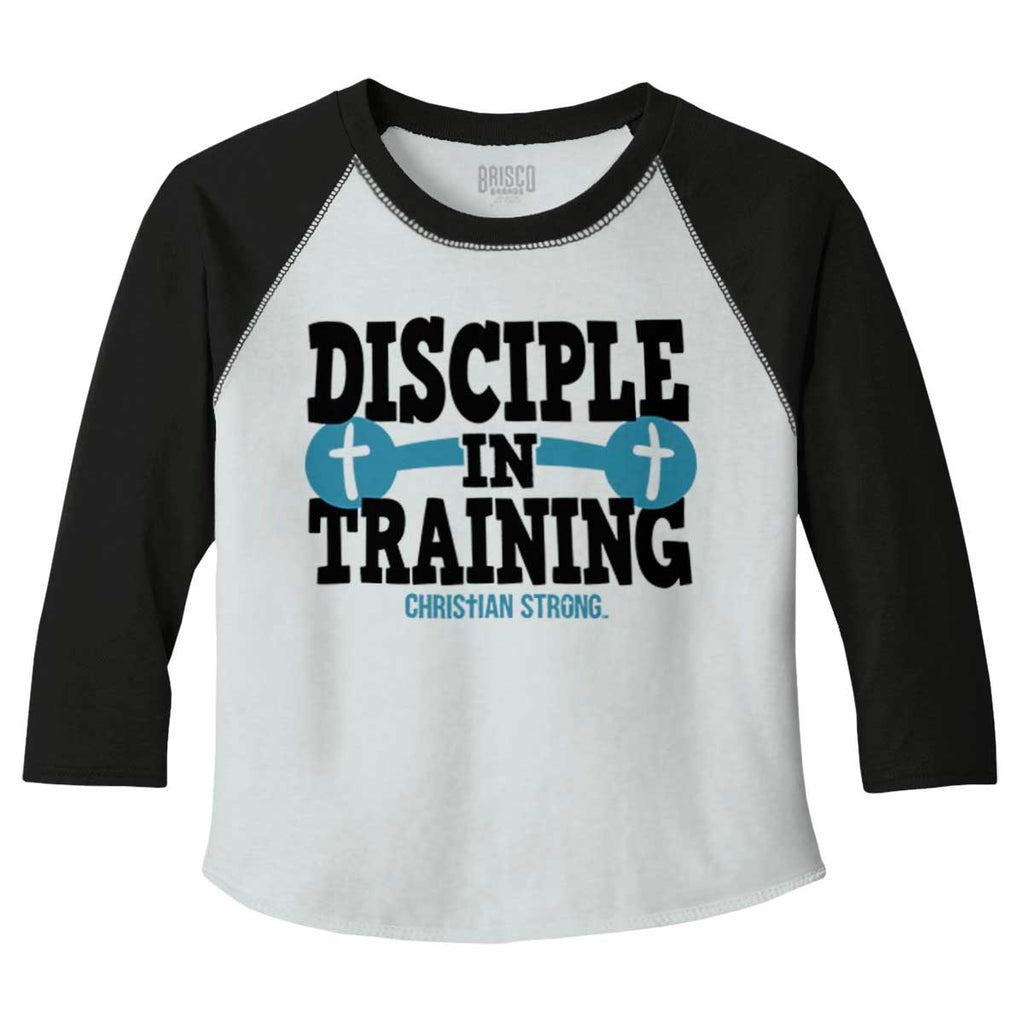 Disciple In Training Toddler Baseball-Direct To Garment Print-Brisco Baby