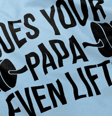 Does Your Papa Lift? Romper Bodysuit-Direct To Garment Print-Brisco Baby