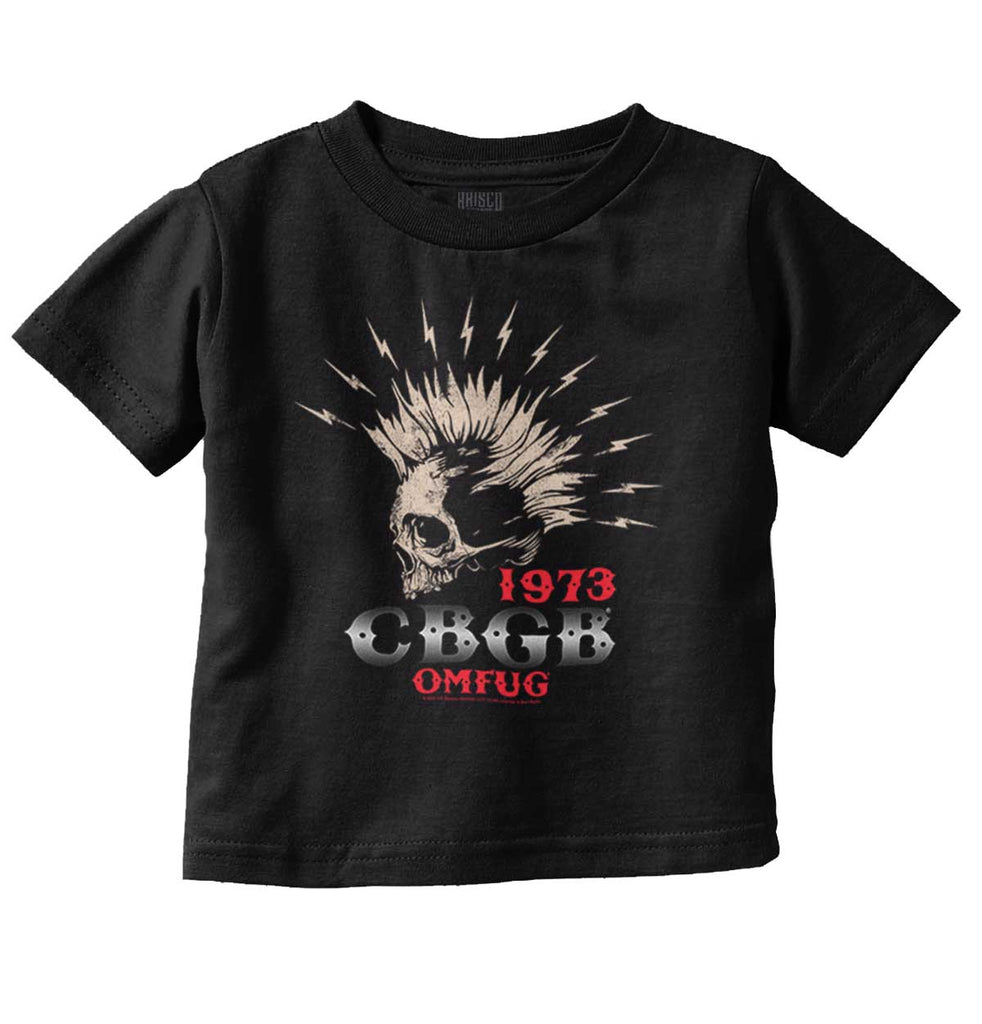 CBGB Mohawk Infant Toddler T Shirt-Direct To Garment Print-Brisco Baby