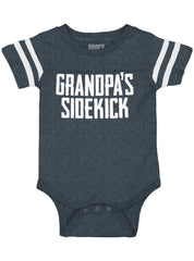Grandpa's Sidekick Football Romper Bodysuit-Direct To Garment Print-Brisco Baby