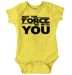 Force Be With You Romper Bodysuit-Direct To Garment Print-Brisco Baby