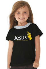 Jesus Connection Toddler Ruffled Trim T-Shirt-Direct To Garment Print-Brisco Baby