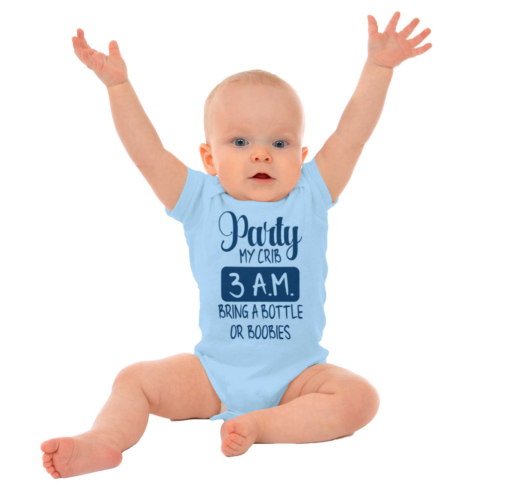 Party At My Crib Romper Bodysuit-Direct To Garment Print-Brisco Baby