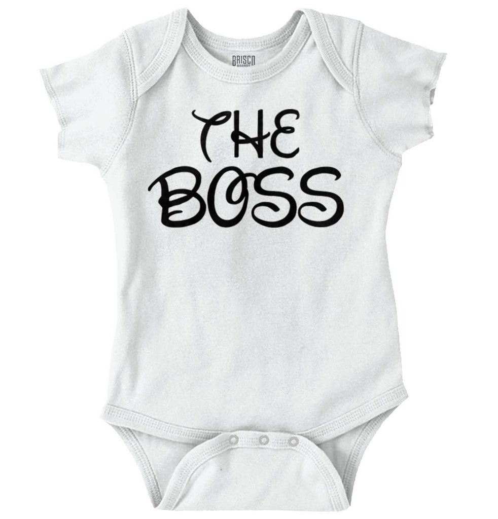 The Boss Romper Bodysuit-Direct To Garment Print-Brisco Baby