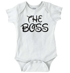 The Boss Romper Bodysuit-Direct To Garment Print-Brisco Baby