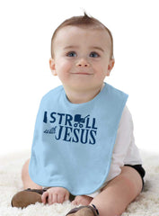 Stroll With Jesus Infant Baby Bib-Direct To Garment Print-Brisco Baby