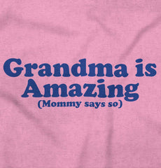 Grandma Amazing Infant Toddler T Shirt-Direct To Garment Print-Brisco Baby