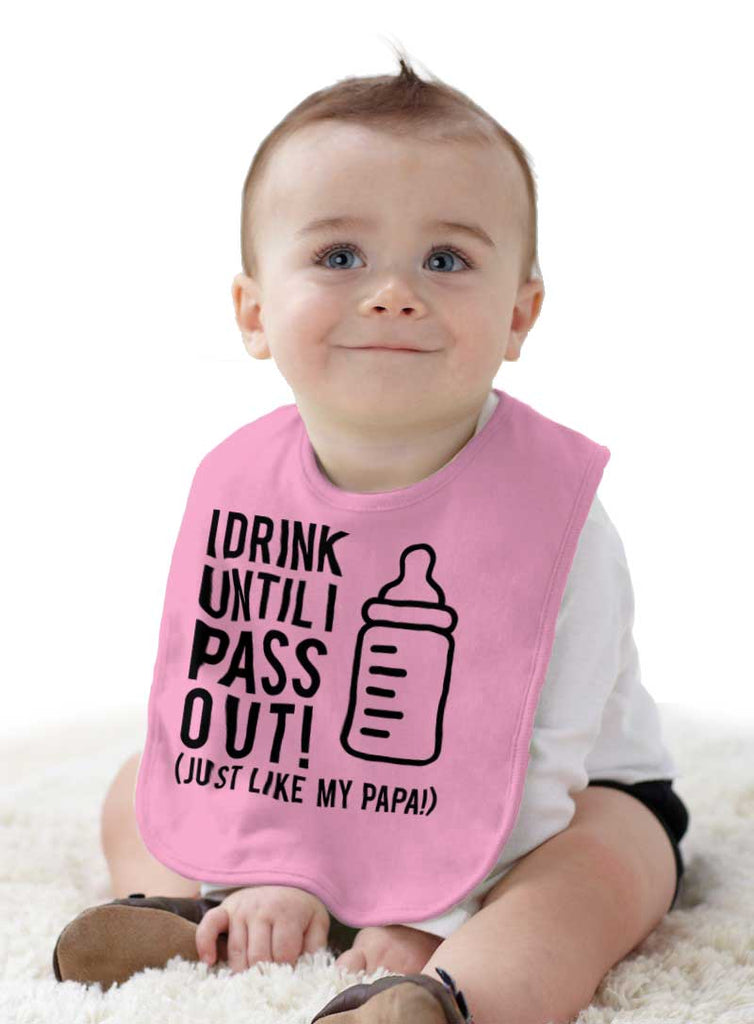 Drink Until I Pass Out Infant Baby Bib-Direct To Garment Print-Brisco Baby