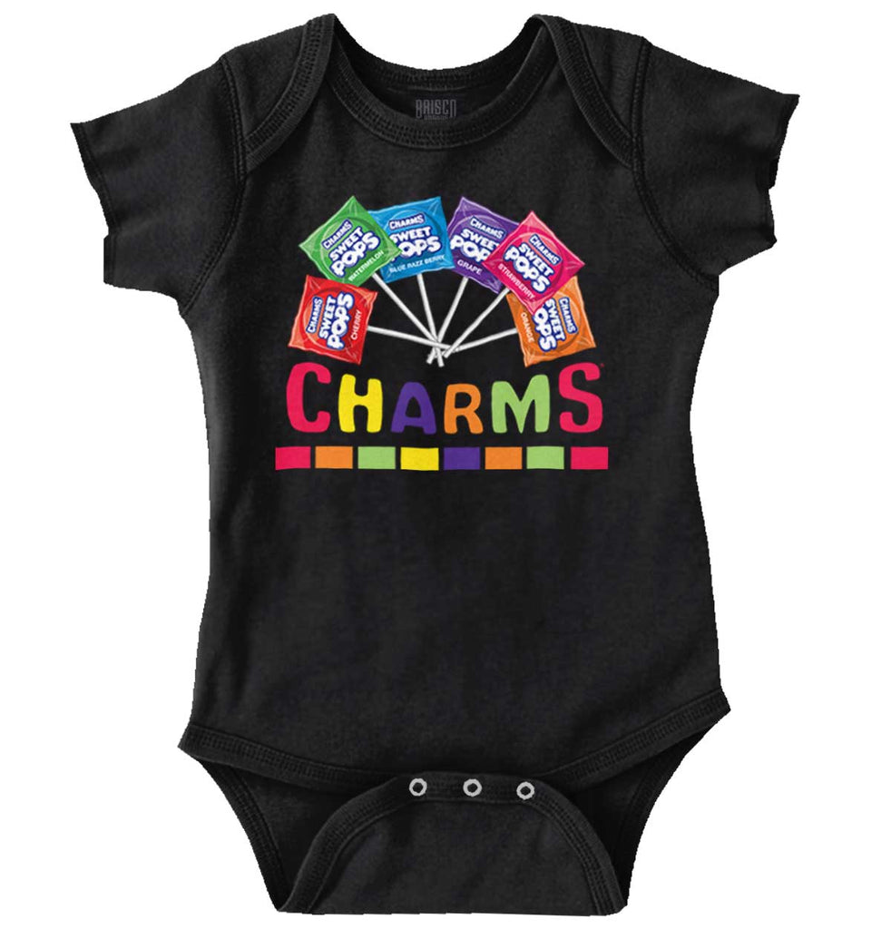 Charms Lollipops Romper Bodysuit-Direct To Garment Print-Brisco Baby