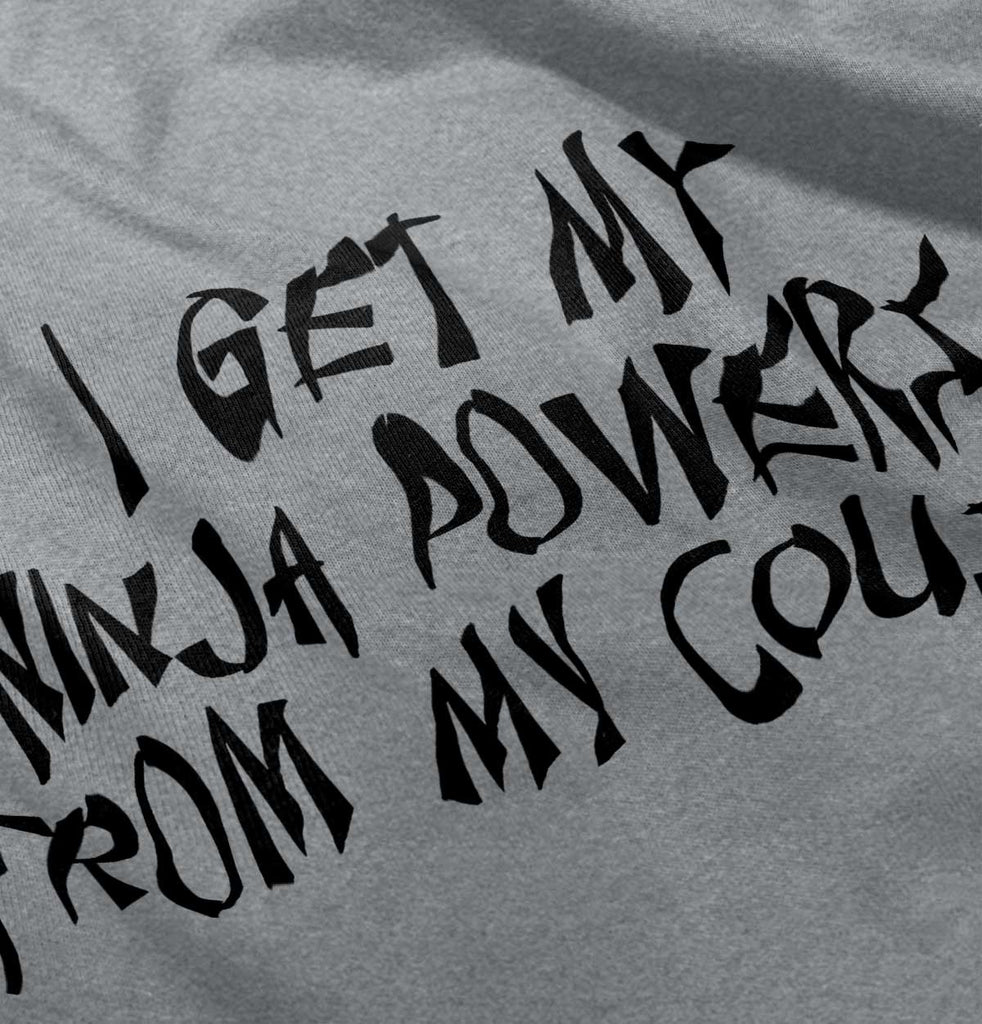 Ninja Powers From Cousin Romper Bodysuit-Direct To Garment Print-Brisco Baby