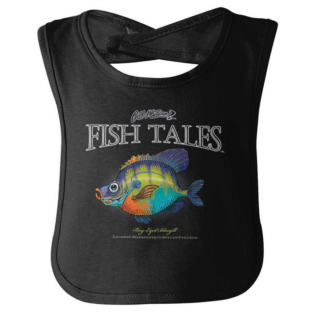 Bug-Eyed Bluegill Fish Infant Baby Bib-Direct To Garment Print-Brisco Baby