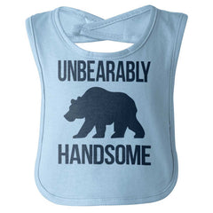Unbearably Handsome Infant Baby Bib-Direct To Garment Print-Brisco Baby