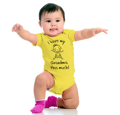Love My Grandma Romper Bodysuit-Direct To Garment Print-Brisco Baby