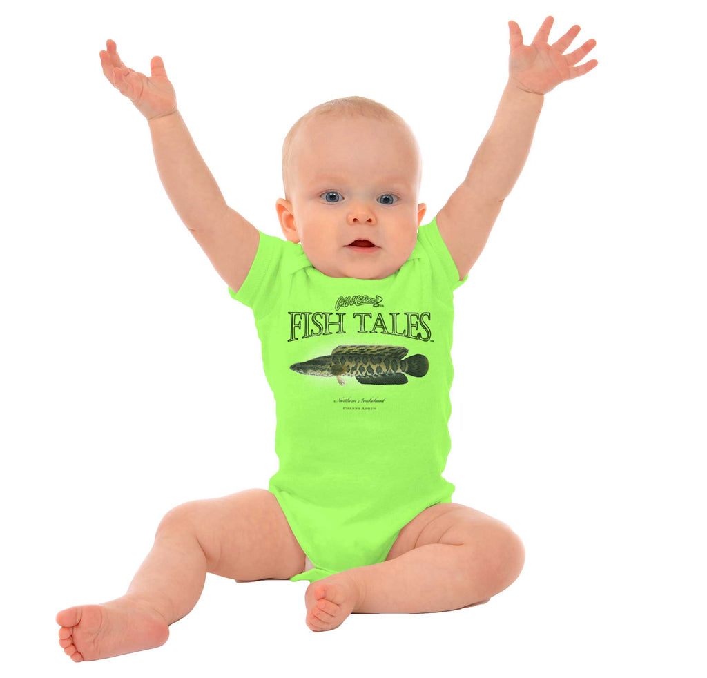 Northern Snakehead Romper Bodysuit-Direct To Garment Print-Brisco Baby