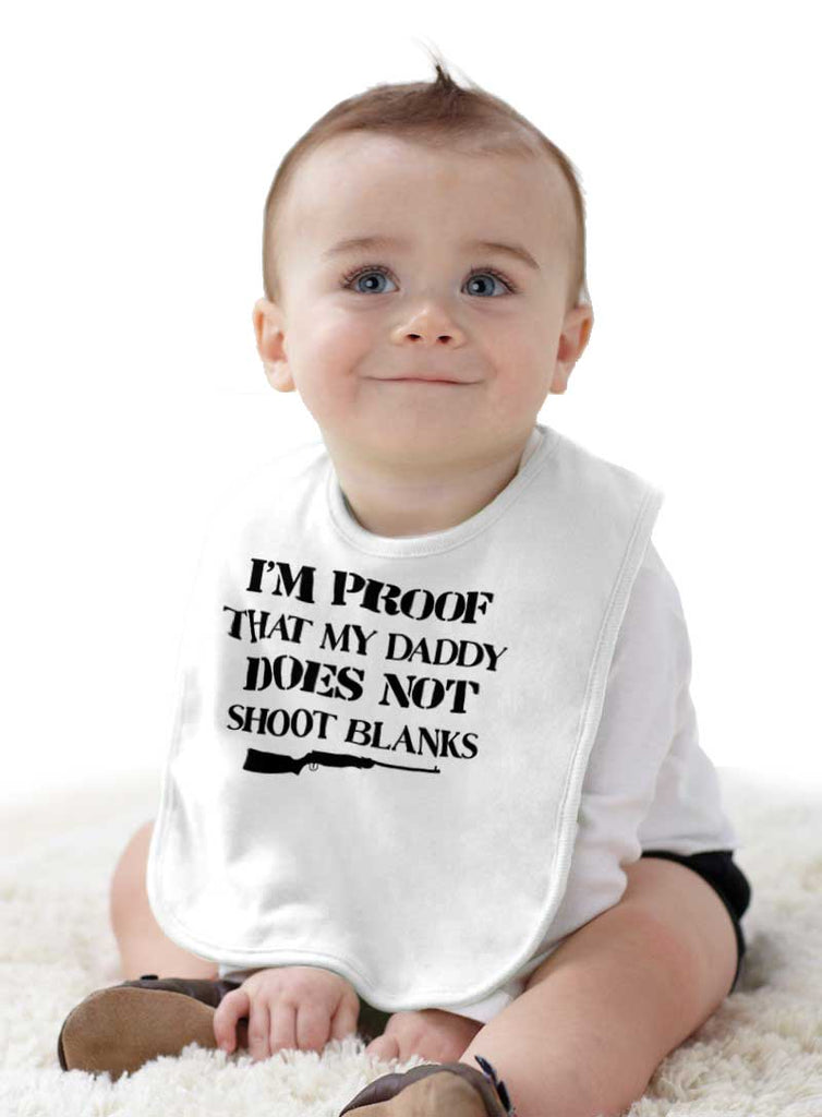 Shoot Blanks Infant Baby Bib-Direct To Garment Print-Brisco Baby