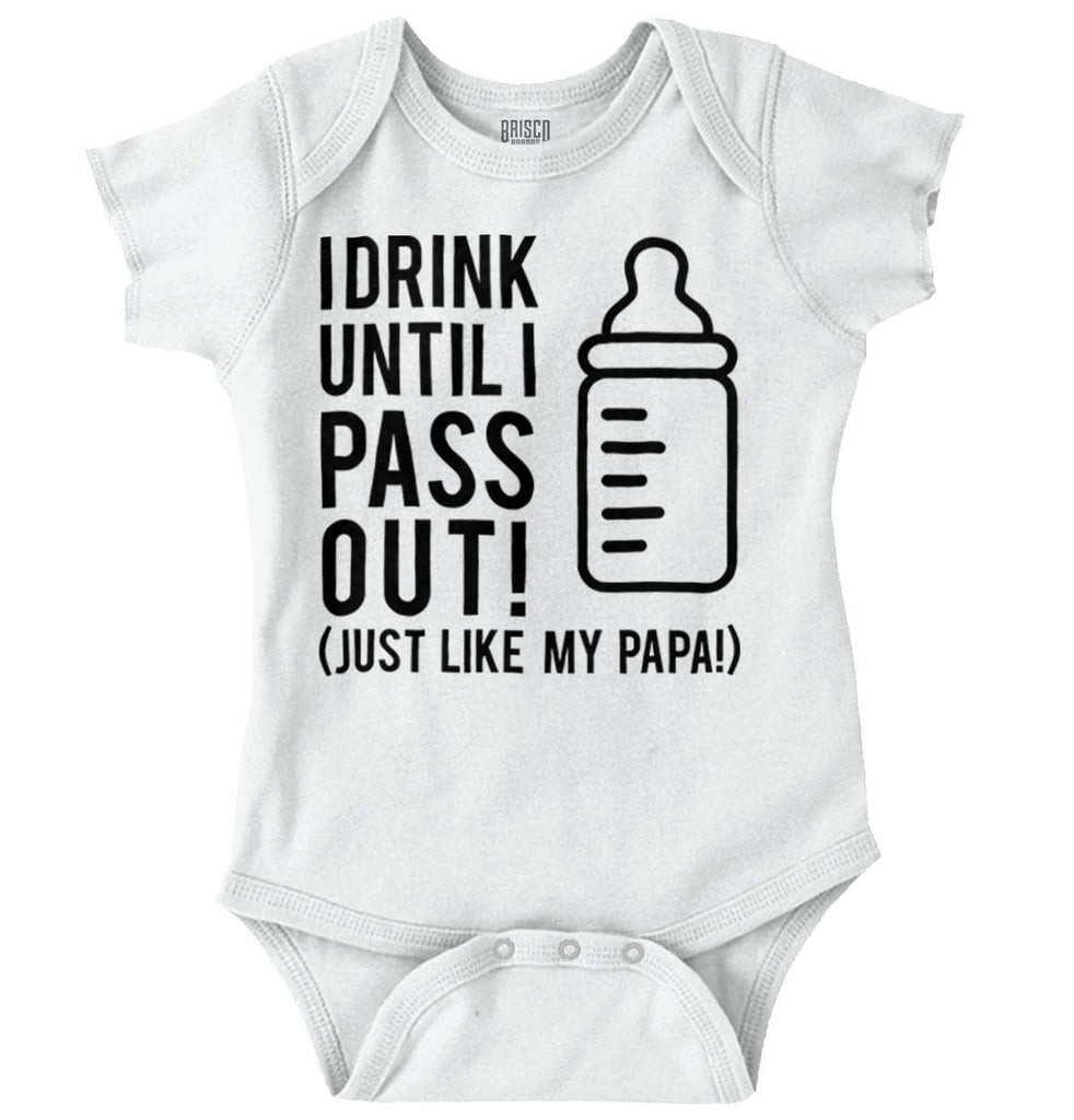Drink Until I Pass Out Romper Bodysuit-Direct To Garment Print-Brisco Baby