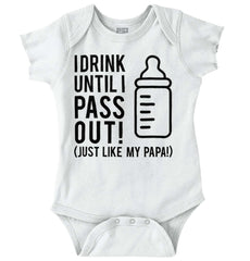 Drink Until I Pass Out Romper Bodysuit-Direct To Garment Print-Brisco Baby