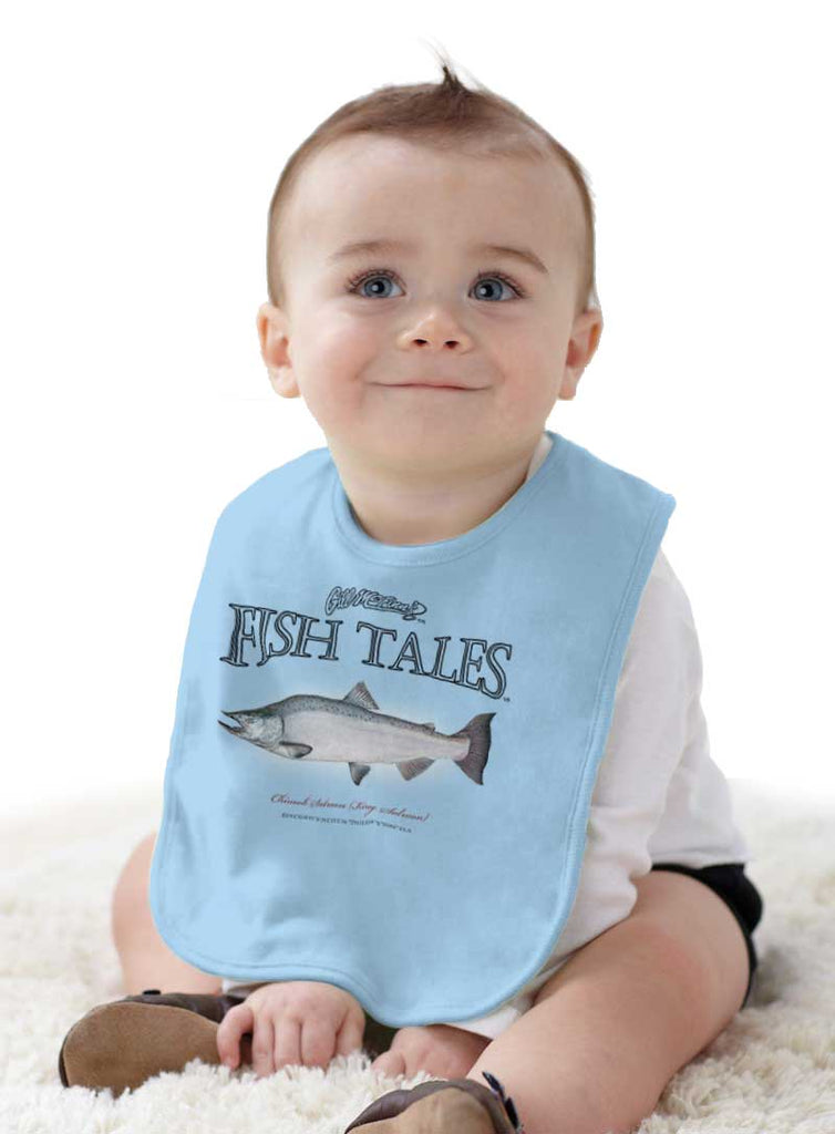 Chinook Salmon Infant Baby Bib-Direct To Garment Print-Brisco Baby