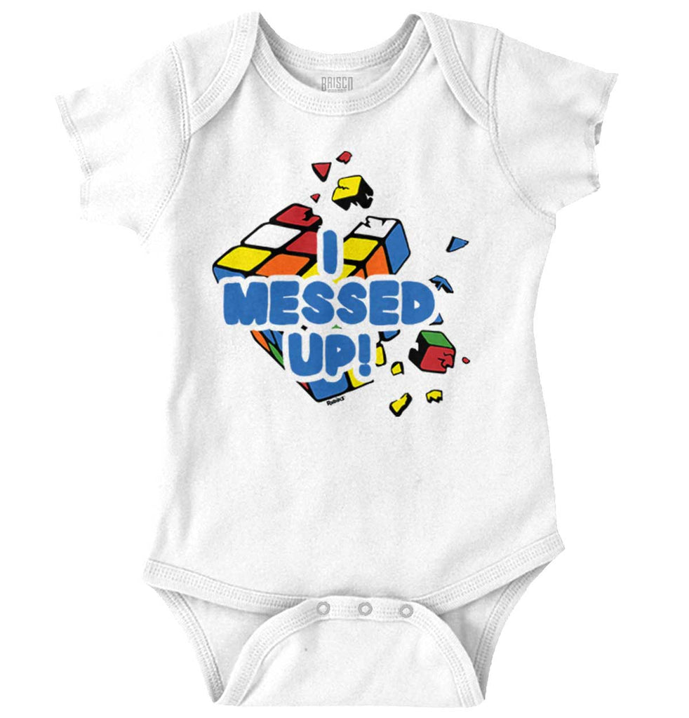 I Messed Up Romper Bodysuit-Direct To Garment Print-Brisco Baby