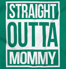 Straight Outta Mommy Solid Baby Pajama Top-Direct To Garment Print-Brisco Baby