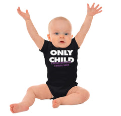Only Child Expiration Date Romper Bodysuit-Direct To Garment Print-Brisco Baby