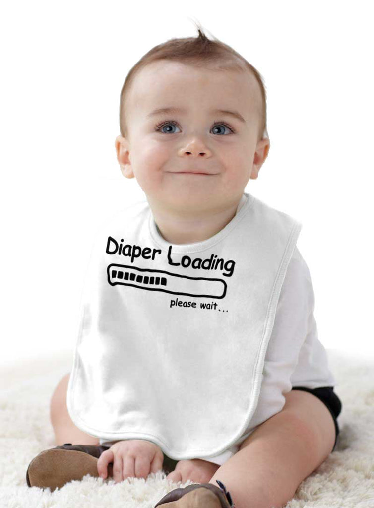 Diaper Loading Infant Baby Bib-Direct To Garment Print-Brisco Baby