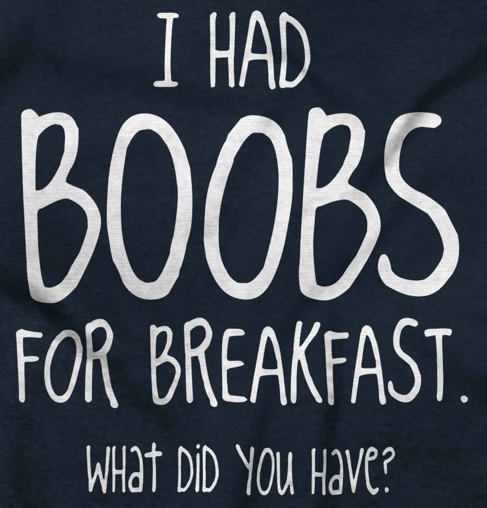 Boobs for Breakfast Romper Bodysuit-Direct To Garment Print-Brisco Baby