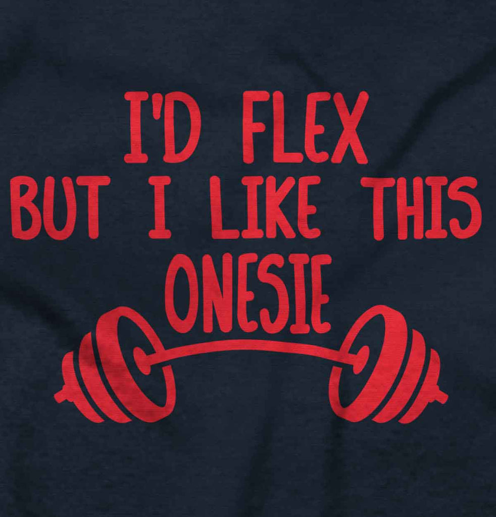 I'd Flex Baby Ruffled Trim Romper-Direct To Garment Print-Brisco Baby