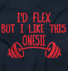 I'd Flex Baby Ruffled Trim Romper-Direct To Garment Print-Brisco Baby