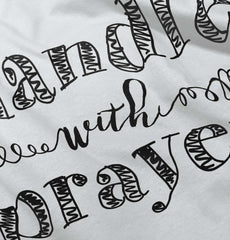 Handle With Prayer Toddler Ruffled Trim T-Shirt-Direct To Garment Print-Brisco Baby