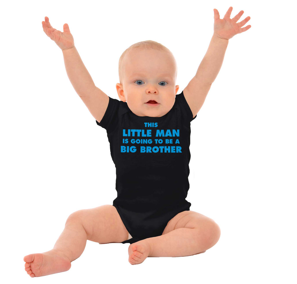 Little Man Going To Be Big Brother Romper Bodysuit-Direct To Garment Print-Brisco Baby