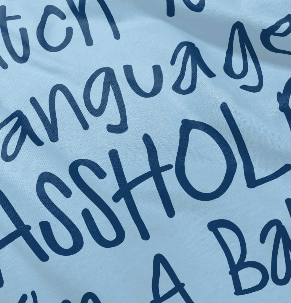 Watch The Language Infant Baby Bib-Direct To Garment Print-Brisco Baby