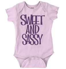 Sweet and Sassy Romper Bodysuit-Direct To Garment Print-Brisco Baby
