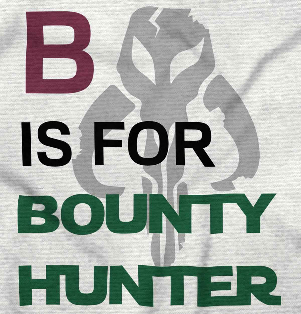 B Is For Bounty Hunter Romper Bodysuit-Direct To Garment Print-Brisco Baby