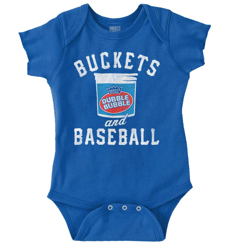 Buckets And Baseball Romper Bodysuit-Direct To Garment Print-Brisco Baby
